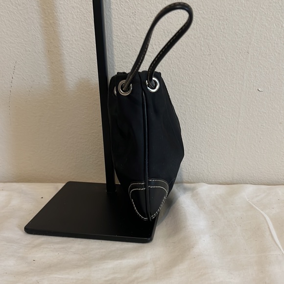 COACH 8669 Mini Drawstring Signature Nylon & Leather Coin Pouch Purse Rare! EUC! - Picture 7 of 9